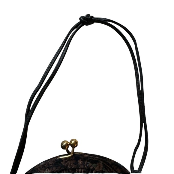 Vintage Harry Levine Velvet Paisley Kisslock Shoulder Bag Gothic Victorian Boho - Picture 5 of 8